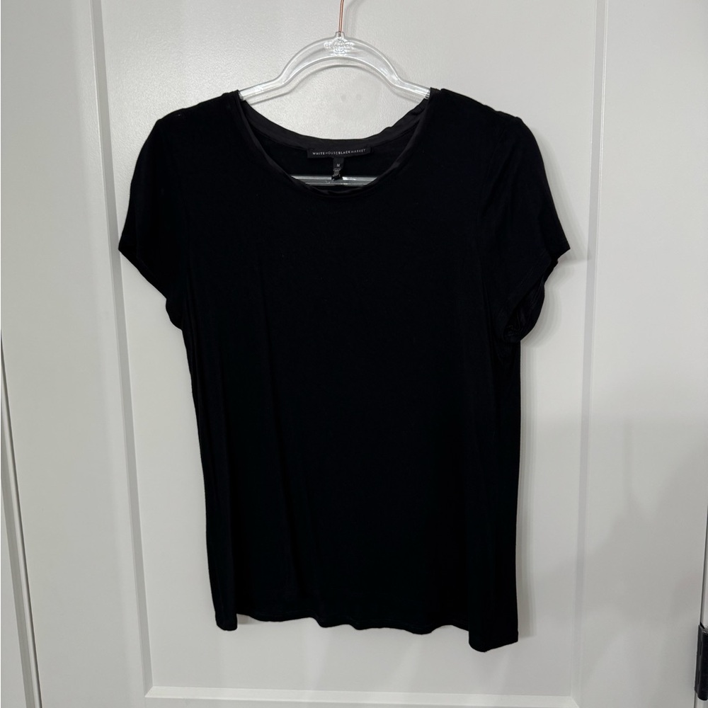 White House Black Market Classic Black Tee